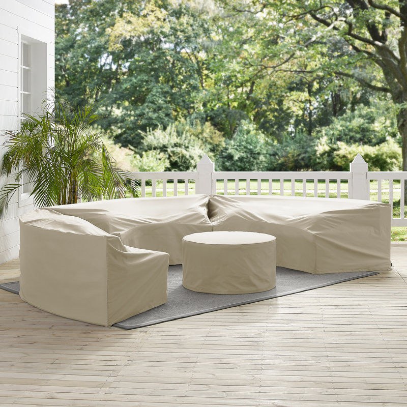 Sneed Outdoor Conversation Set Cover, Tan