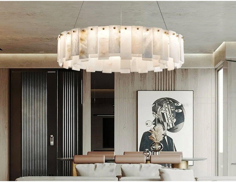 Chandelier, 5.5" H x 18" W x 18" D