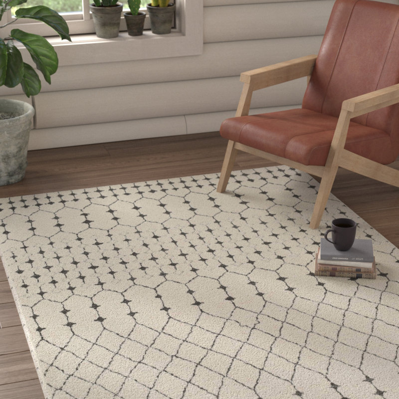 Reyes Geometric Shapes Area Rug, Rectangle 119 x 170cm