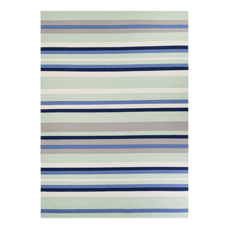 Aareona Cotton Geometric Indoor Rug, Rectangle 10' x 14'1"