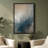 Framed Canvas Wall Art - Blue & Gold Abstract Wall Prints for Bedroom - 24"x36"-665705809-665705808
