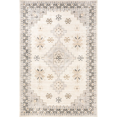 Tapis géométrique lavable à la machine Haslett