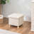Folding Storage Ottoman With Tray Top And Wooden Legs-1160893018