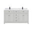 60" Finish Solid Wood Sink Vanity With 1' Artificial Stone Top-536284936-536284928