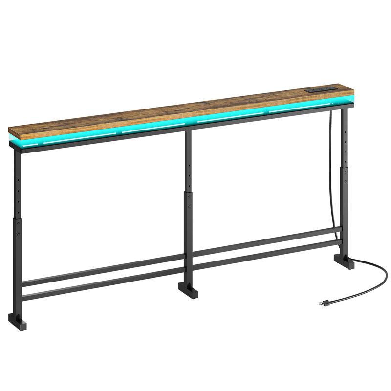 Console à hauteur réglable (27,6 po à 35,4 po) avec bande lumineuse à DEL et station de charge