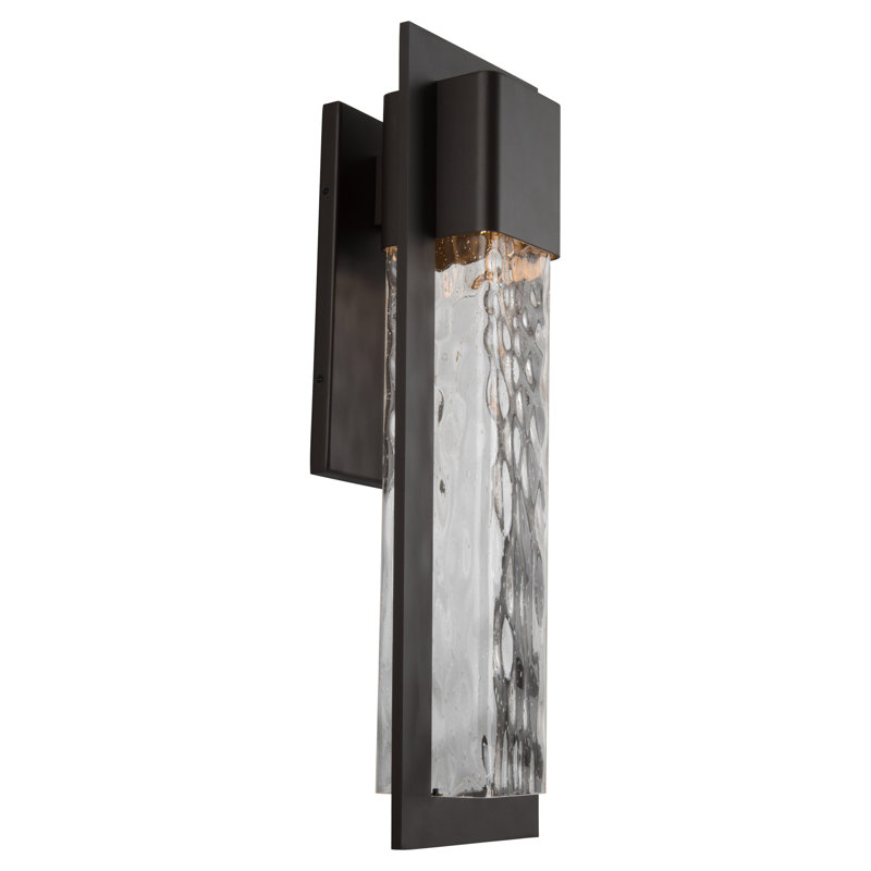 Mist 1 - Light LED Outdoor Armed Sconce, Bronze, 25" H x 7.5" W x 6.5" D