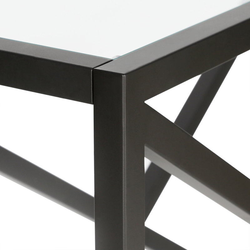 Calix Console Table, Blackened Bronze, 30" H x 55" W x 14" D