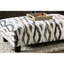 Microfibre douce à motif contemporain multicolore de style contemporain revêtue de pieds en bois massif effilés, profondeur de 43 pouces, hauteur du produit 17