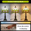 Lampe de table Tiffany de style tulipe rose, 3 températures de couleur réglables