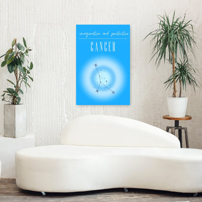 Imaginative Cancer Zodiac Abstract Colorful Contemporary Wall Art Print