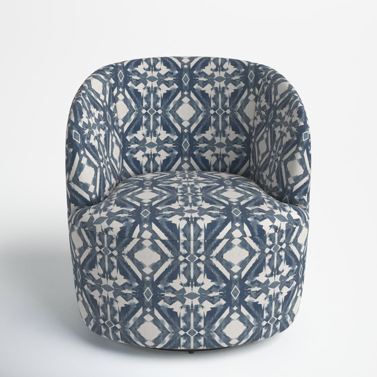 Pattern Barrel Chair Grey Grafton Home Marvel Traditional 360