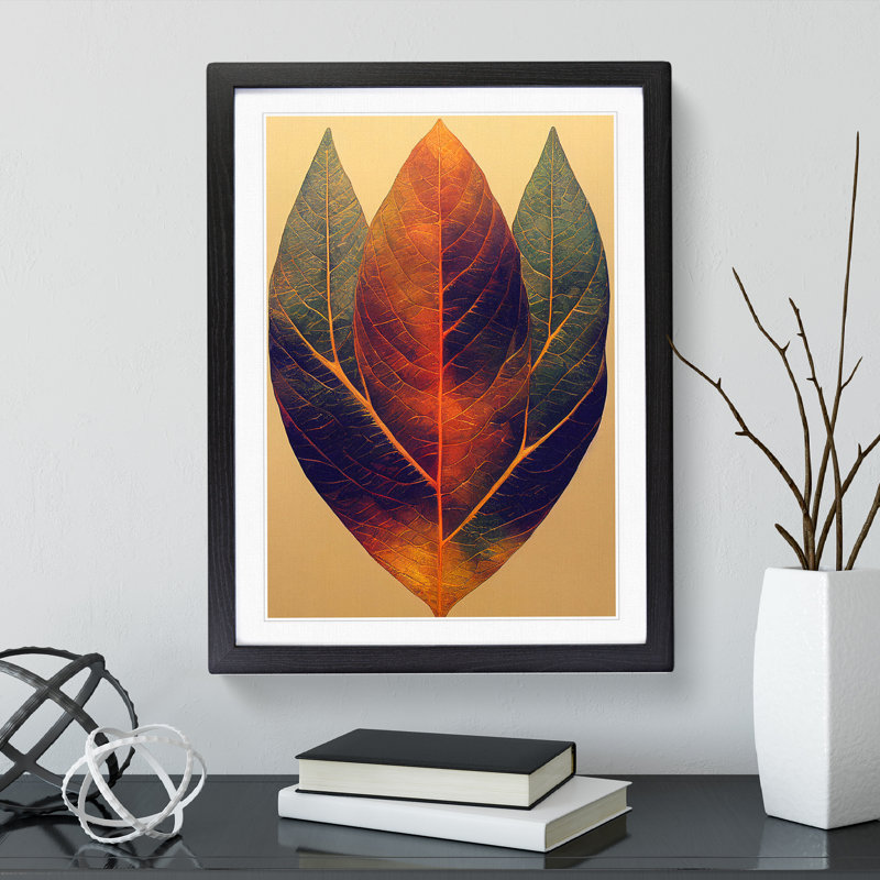 A Glorious Leaf - Wall Art, Black Framed, 46cm H x 34cm W x 2cm D