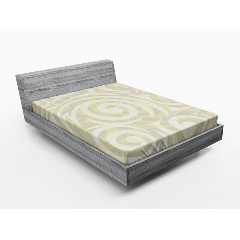 Microfiber Abstract Fitted Sheet, Full Fitted Sheet