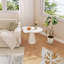 Table de bout crème, table d'appoint irrégulière