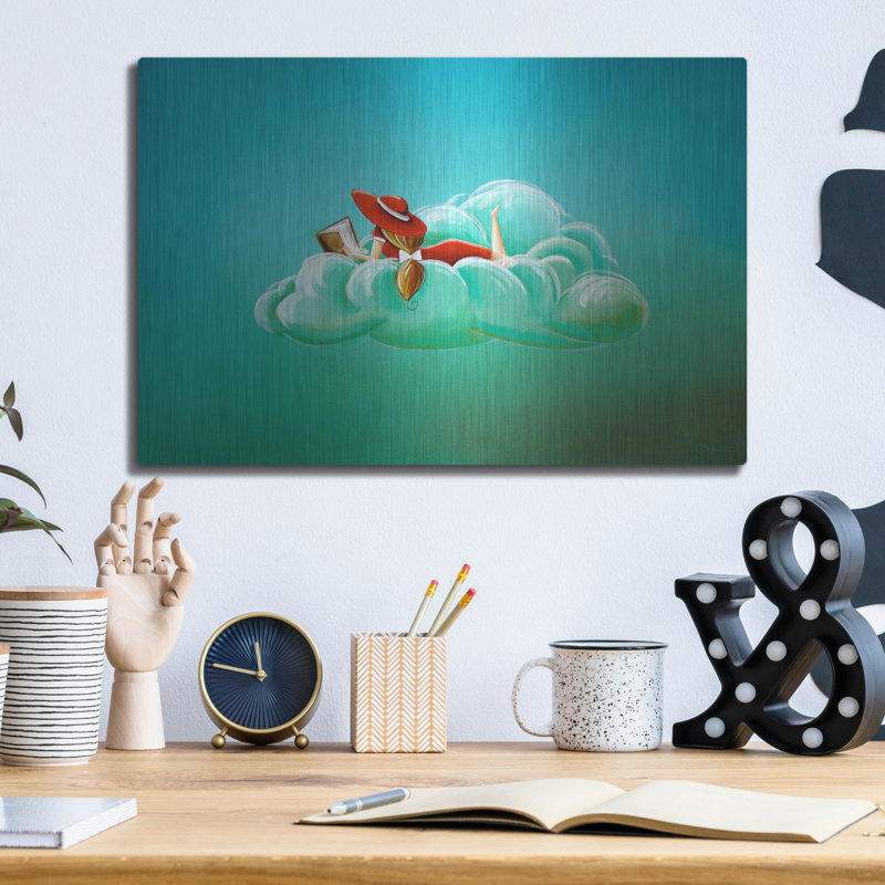 Ebern Designs «Cloud 9» par Cindy Thornton, art mural en métal, H 12 po x l 16 po