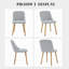 4 chaises de salle à manger, chaises d'appoint de cuisine rembourrées en tissu moderne, chaises de salle à manger à dossier courbé et pieds en chêne-426777367-426500078