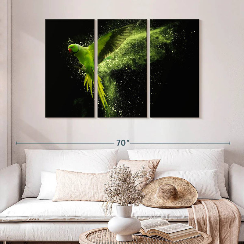 Brampt Alexandrine Parakeet, 32" H x 50" W