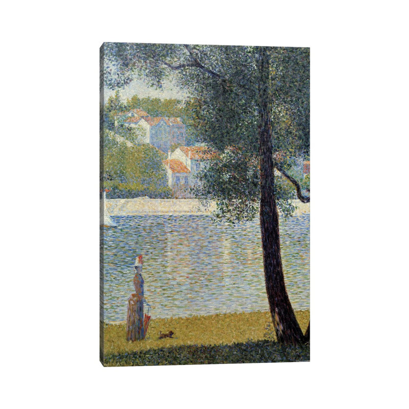 The Seine At Courbevoie, 1885 by Georges Seurat - Wrapped Canvas Print, 66.04 cm H x 45.72 cm W x 3.175 cm D