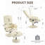 Fauteuil inclinable et pivotant à 360 ° en cuir de massage avec repose-pieds-559602510
