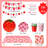 Strawberry Birthday Tableware, 139pcs Strawberry Party Tableware Set