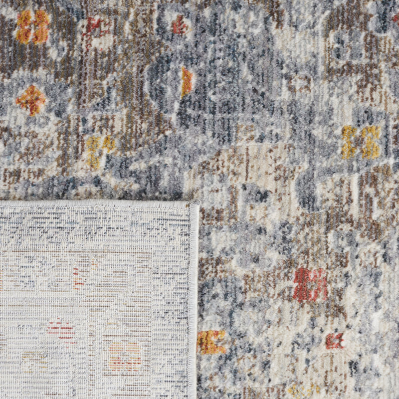 Tapis gris / gris clair en polyester et polypropylène tissé à la machine Lauren Ralph Lauren Sandira