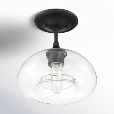 Lani 1 - Light 10.75" Semi Flush Mount in Matte Black