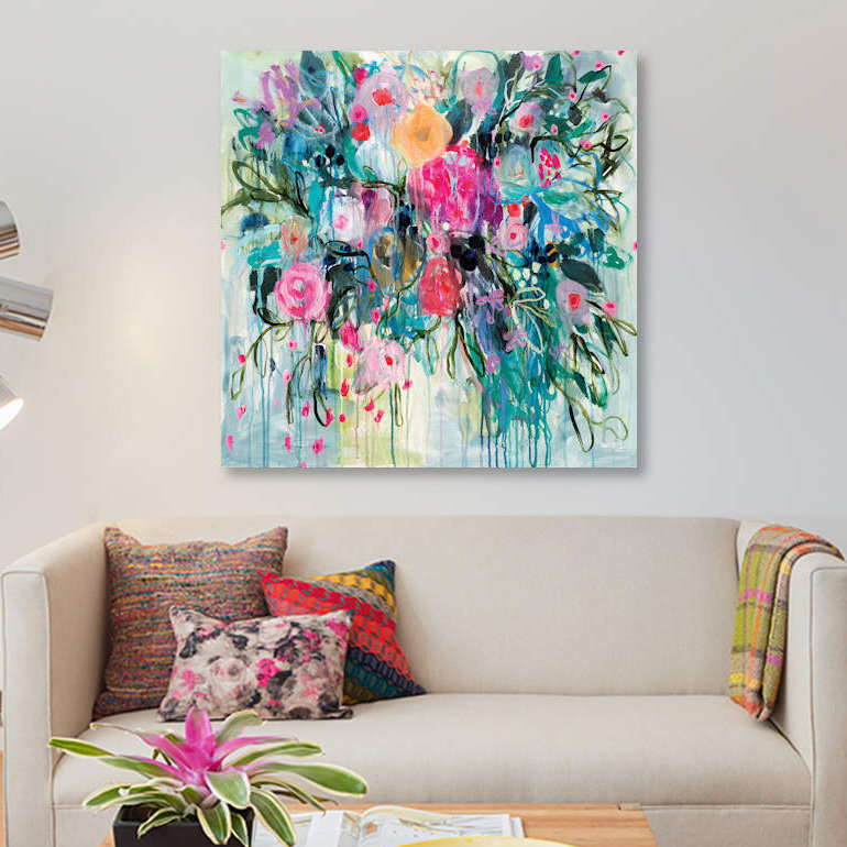 « nées botanique », impression sur toile, H 12 po x l 12 po x P 0,75 po, Toile tendue, Pas de tapis