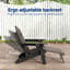 Ensemble de 2 chaises Adirondack pliantes en PEHD avec repose-pieds rétractable, chaises de patio réglables toutes saisons à 3 positions-327258637