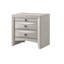Ensemble de chambre à coucher Queen, zinc blanc antique, 5 pièces avec 2 tables de chevet et une commode-136170696