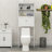 Lowel 2 -Tier Toilet Bathroom Spacesaver Storage Shelf with Storage Shelf with 2 Doors Wood Storage Cabinet