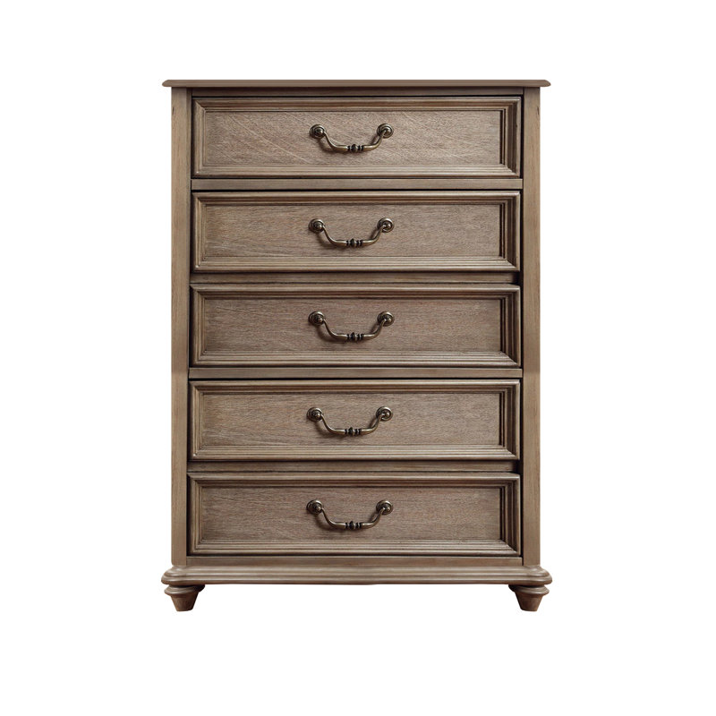Commode 5 tiroirs en bois Howley