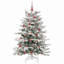 Artificial Hinged Christmas Tree White PE and PVC-869407274