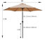 Parasol de marché 108 po Paquel-51248171