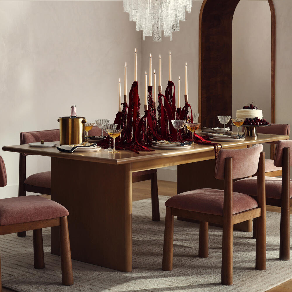Carter 108" Extendable Dining Table, Brown