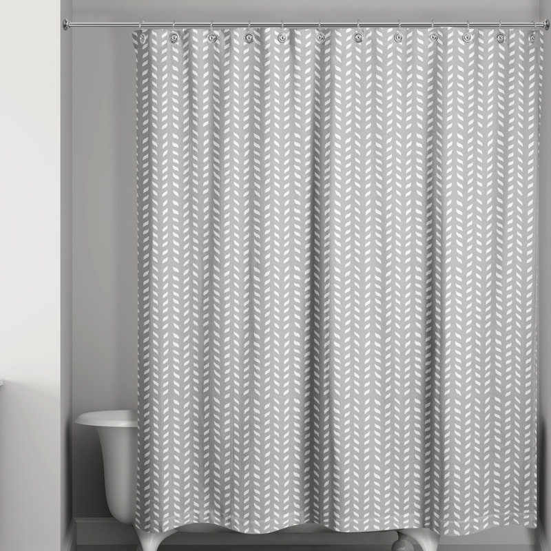 Rideau de douche Hyrup, Gris / Blanc