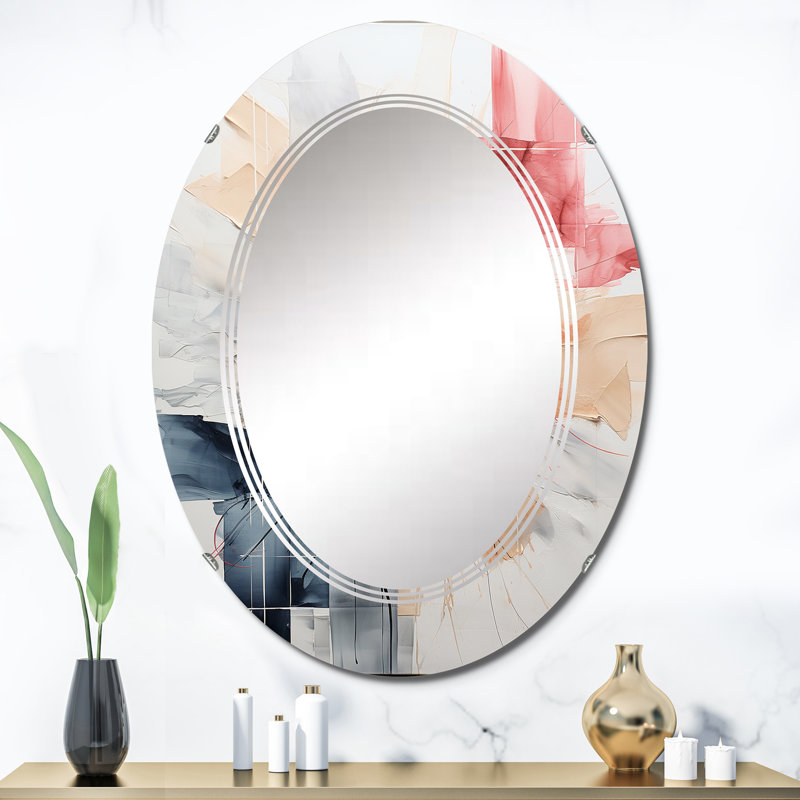 Atambua - Miroir mural tendance ovale, 36 po x 24 po