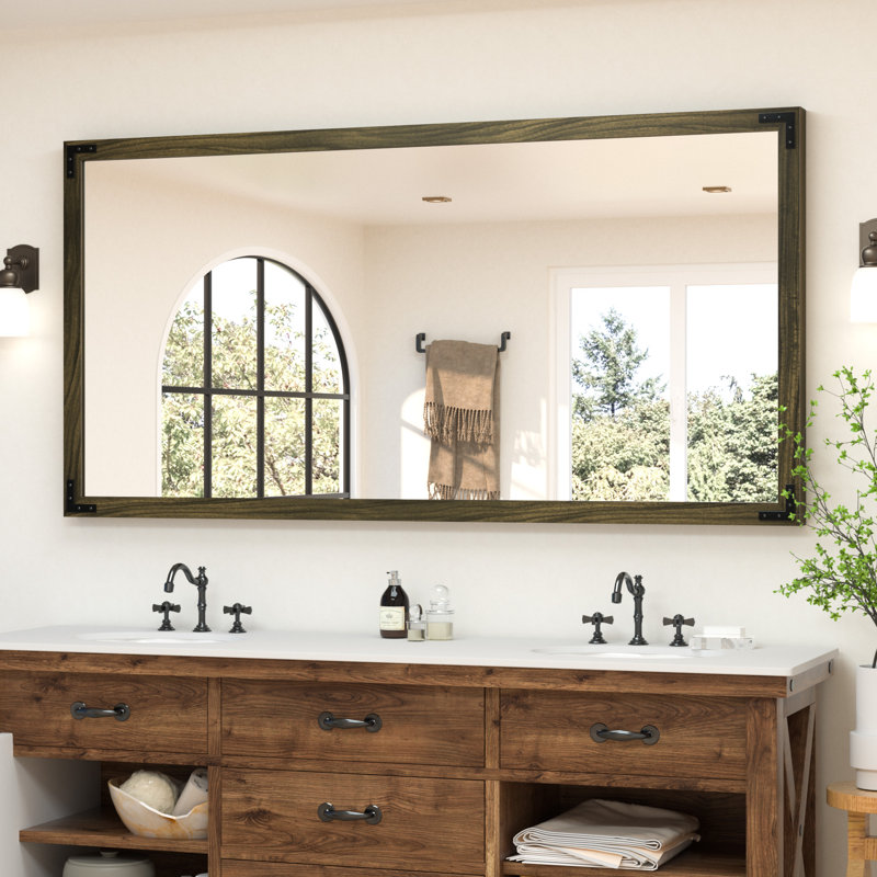 Miroir Gwenneth, 30 po x 72 po, Noir