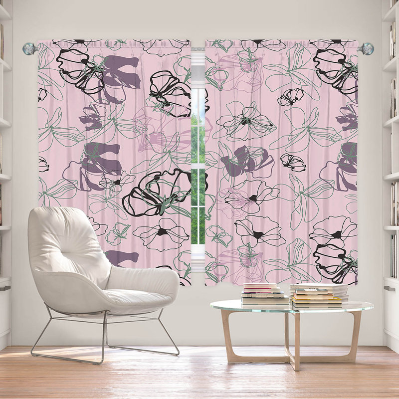 Rideau en polyester Gerianne, L 56 po x L 78 po