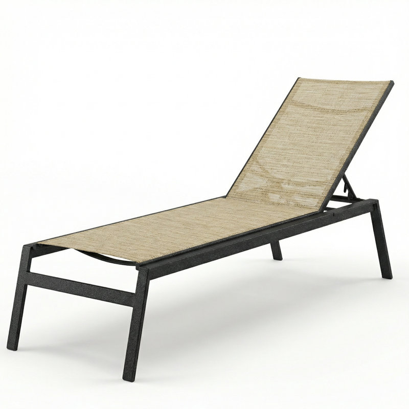  Skyway Chaise, Natural Sling/Granite