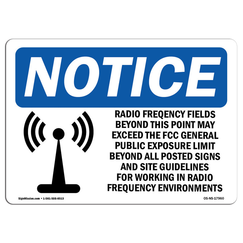 Champs de radiofréquences au-delà de l'enseigne