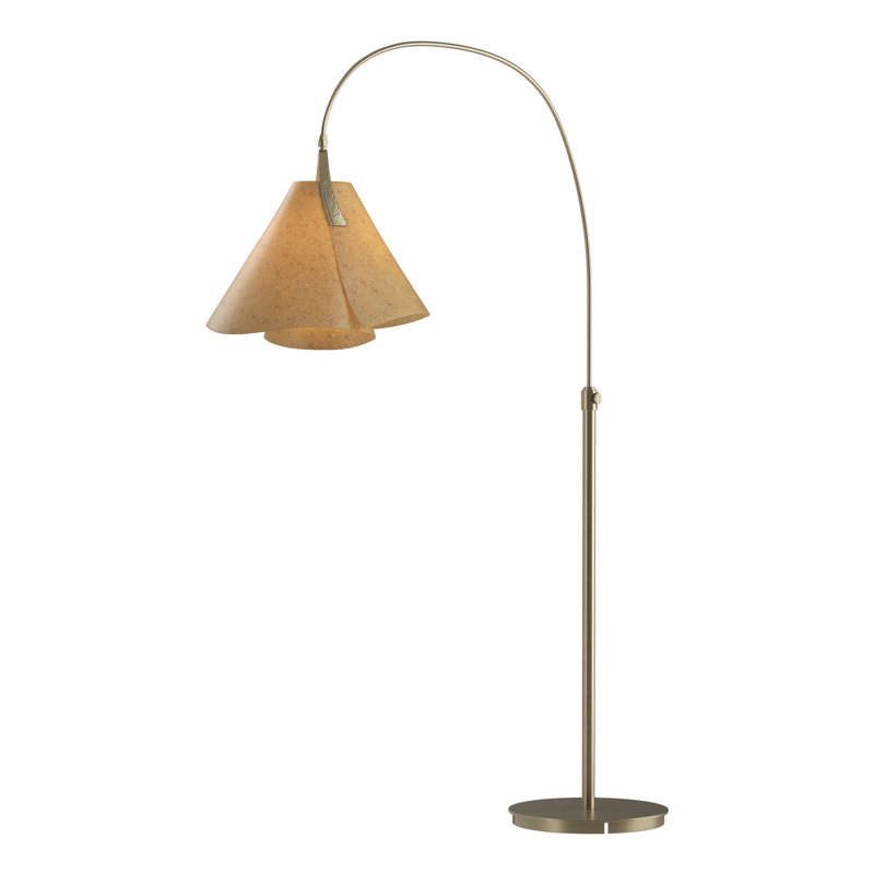 Mobius Arched Floor Lamp, Cork, Soft Gold