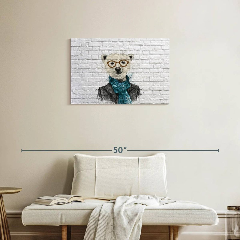 Brampt Dapper Polar Bear, 20'' H x 30'' W