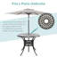 Ensemble de salle à manger rond en aluminium avec coussins 35,4 po-93620148