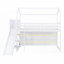 Lit mezzanine simple en bois avec glissade, tablettes de rangement et amp; Léger - aucun sommier requis, robuste et amp; Élégant-1090321176