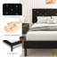 Lit plateforme en tissu d'ameublement-495708171