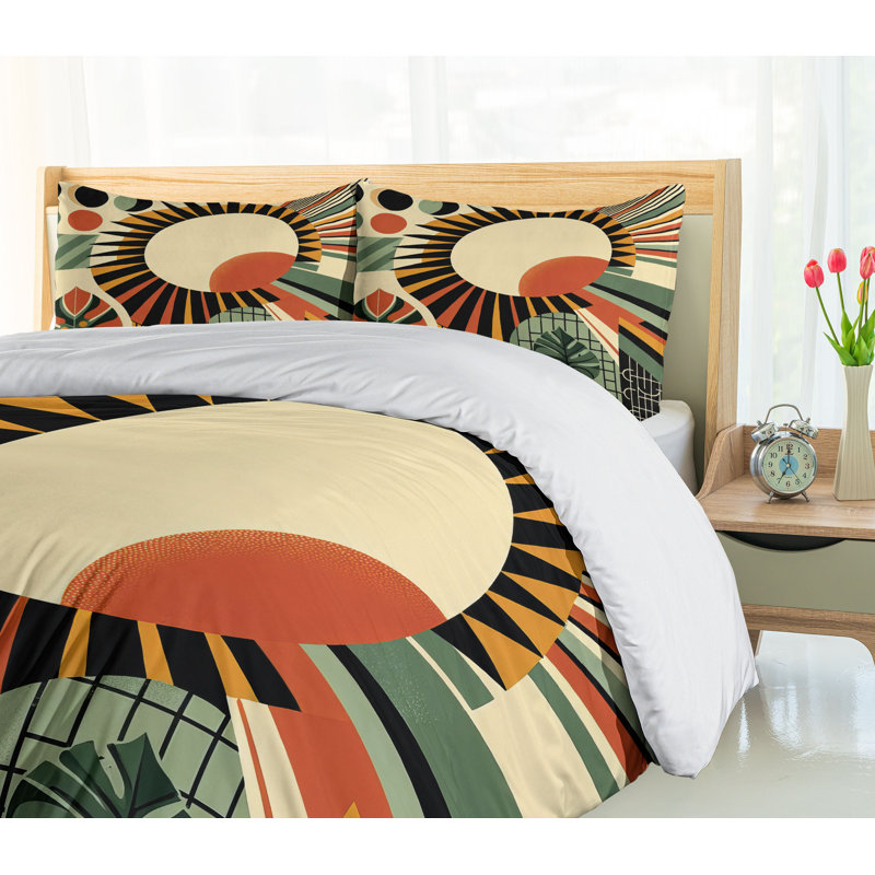 Monstera Duvet Cover, King Duvet Cover + 2 Standard Shams
