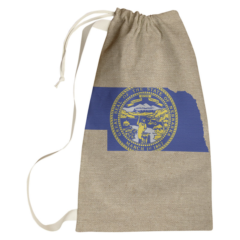 Sac à linge united states flag, Petit H 64 po x l 20 po x P 1,5 po, Bleu beige, Nebraska