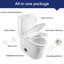 1.1/1.6 GPF Elongated One-Piece Toilet 15.55 ADA Height Floor Mounted With Soft Close Seat, CUPC Watersense Cetified, Ceramic, White