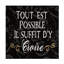 «Inspirational Collage IV French on Black» par Daphne Brissonnet - art textuel sur toile tendue-416934128