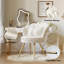 Upholstered Faux Fur Barrel Chair-2102316263